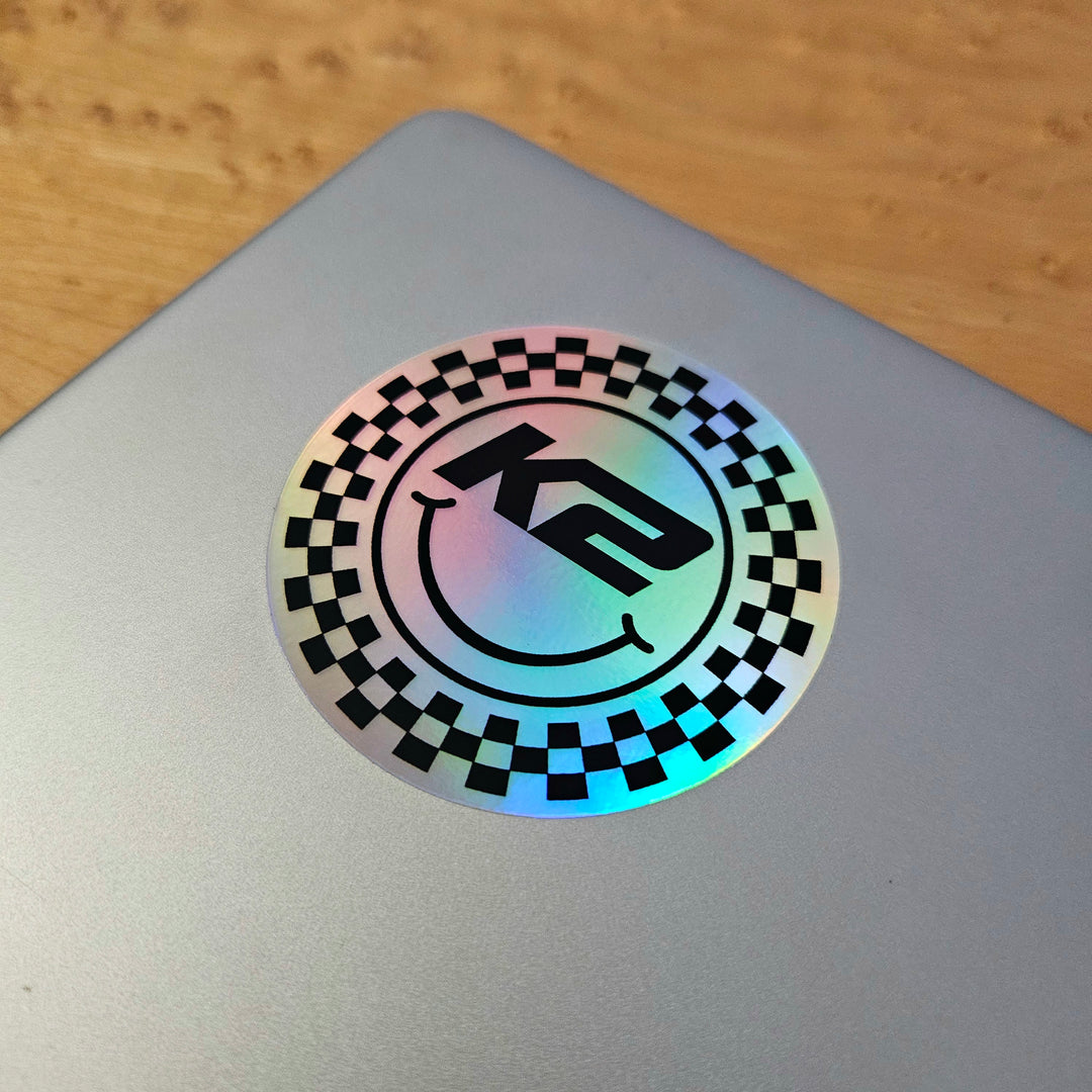 K2 Fab Smiley Logo Sticker