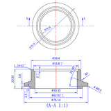 Turbo Inlet Flange - BorgWarner EFR6258, 6758, 7064, 7163, 7670, 8374, 9180 - 304 Stainless