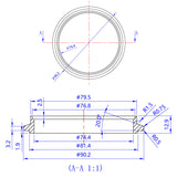 Turbo Outlet Flange - Garrett GTX29, GT30/GTX30, GT35/GTX35, GT40/GTX40 - 304 Stainless