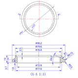 Turbo Outlet Flange - TiAL V-Band Housing for Garrett GT28/GTX28, GT30/GTX30, GT35/GTX35 - 304 Stainless
