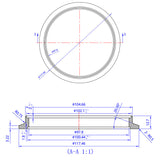 Turbo Outlet Flange - BorgWarner S400 SX & Garrett Super Core G40, G42, G45 Models - 304 Stainless