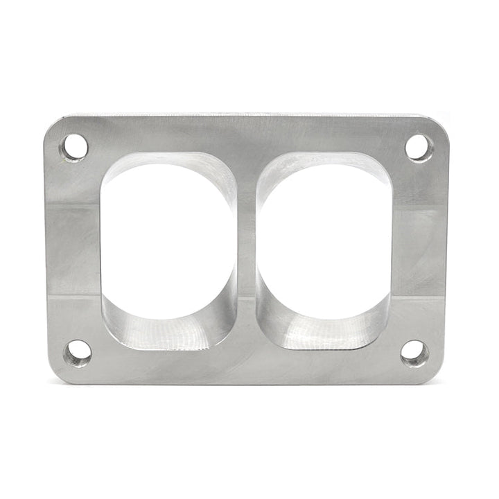 Transition Turbo Flange - Divided T6 to Dual 2.250" OD Tube - 304 Stainless