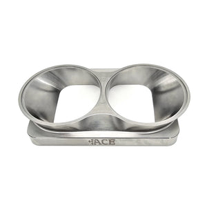 Transition Turbo Flange - Divided T6 to Dual 3.000" OD Tube - 304 Stainless