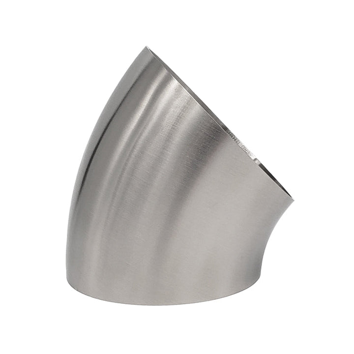 3.500" 14ga Tight Radius 45° Mandrel Bend - (4.000" CLR) - Brushed Finish - 304 Stainless