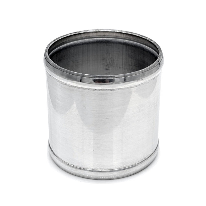 2.500" OD Aluminum Joiner with Bead Rolled Ends - Polished OD - 6061 Aluminum