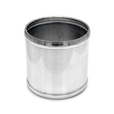 3.500" OD Aluminum Joiner with Bead Rolled Ends - Polished OD - 6061 Aluminum