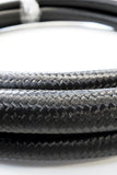 -12AN Black Nylon Braided Flex Hose with Reinforced Rubber Liner - 50 Foot Length