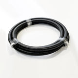 -6AN Black Nylon Braided Flex Hose with Reinforced Rubber Liner - 20 Foot Length