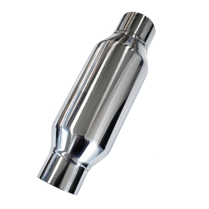 Bottle Style Resonator - 3.000" Inlet/Outlet x 12" Long - 304 Stainless