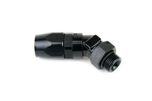 RaceFlux: 45-DEGREE Swivel AN Hose End to Male O-Ring Boss Fitting