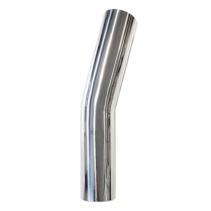 1.625" 16ga 15° Mandrel Bend - (2.438" CLR / 6.000" Legs) - Polished OD - 304 Stainless