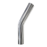 2.500" OD 16ga 30° Mandrel Bend - Polished OD - 6061 Aluminum - (3.750" CLR / 6.000" Legs)
