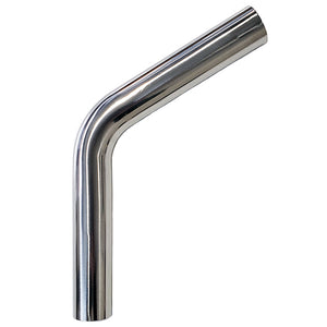 2.500" OD 16ga 60° Mandrel Bend - Polished OD - 6061 Aluminum - (3.750" CLR / 6.000" Legs)