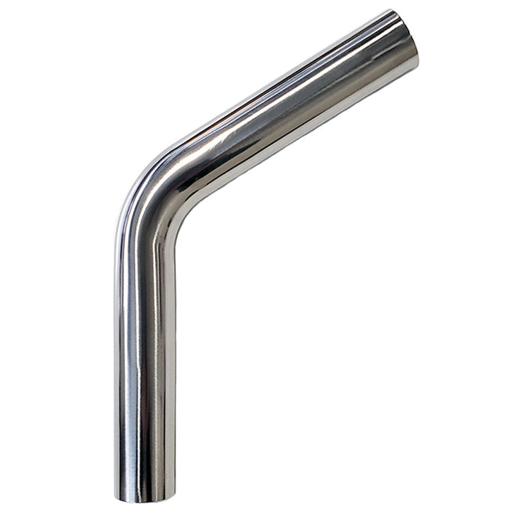 2.375" 16ga 60° Mandrel Bend - (3.563" CLR / 6.000" Legs) - Polished OD - 304 Stainless
