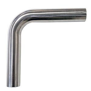 1.500" 16ga 90° Mandrel Bend - (2.250" CLR / 6.000" Legs) - Polished OD - 304 Stainless