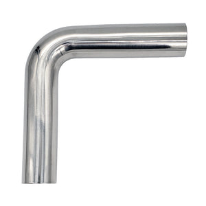 2.000" 16ga Tight Radius 90° Mandrel Bend - (2.000" CLR / 6.000" Legs) - Polished OD - 304 Stainless