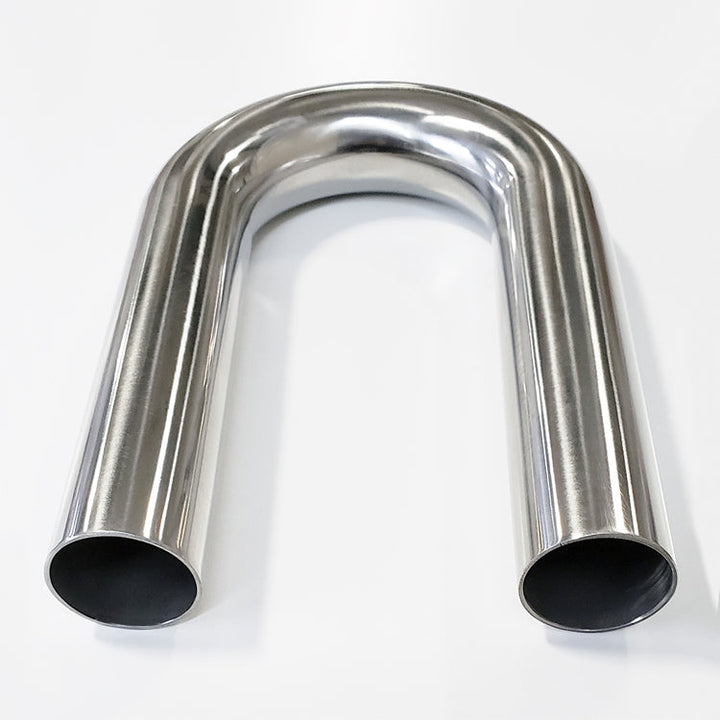 1.500" 16ga 180° Mandrel Bend - (2.250" CLR / 6.000" Legs) - Polished OD - 304 Stainless