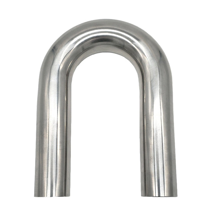 1.500" 16ga 180° Mandrel Bend - (2.250" CLR / 6.000" Legs) - Polished OD - 304 Stainless