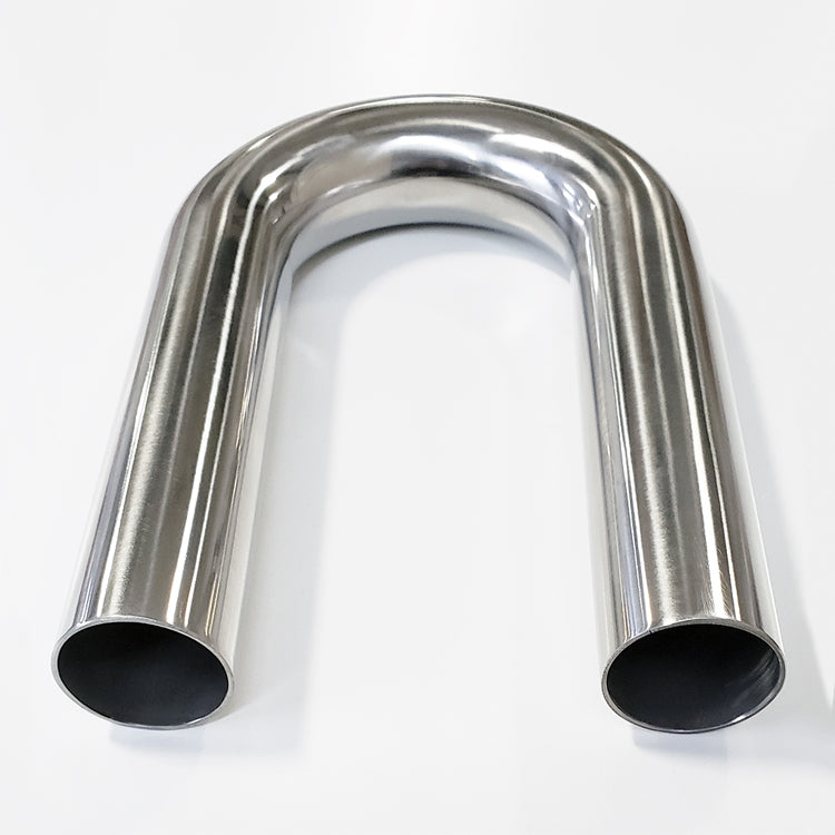 2.375" 16ga 180° Mandrel Bend - (3.563" CLR / 6.000" Legs) - Polished OD - 304 Stainless