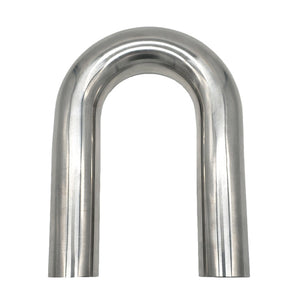 2.250" OD 16ga 180° Mandrel Bend - Polished OD - 6061 Aluminum - (3.375" CLR / 6.000" Legs)