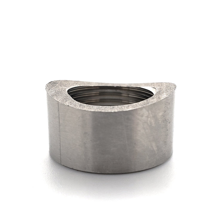 M18 x 1.5 O2 Sensor Bung - Coped for 3.000"-5.000" OD Tube - 304 Stainless