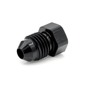 -8AN AN Flare Hex Plug, 6061 Aluminum, Black Hard Anodized