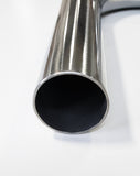 2.250" OD 16ga 180° Mandrel Bend - Polished OD - 6061 Aluminum - (3.375" CLR / 6.000" Legs)