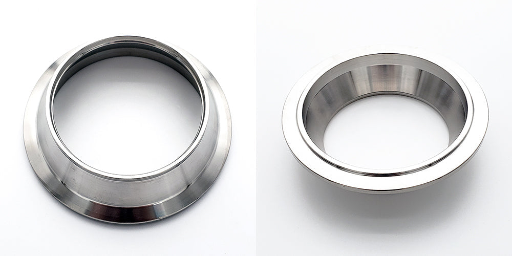 3.500" Reducing V-Band Flange "Male" 304 Stainless - Fits Quick Release Clamp