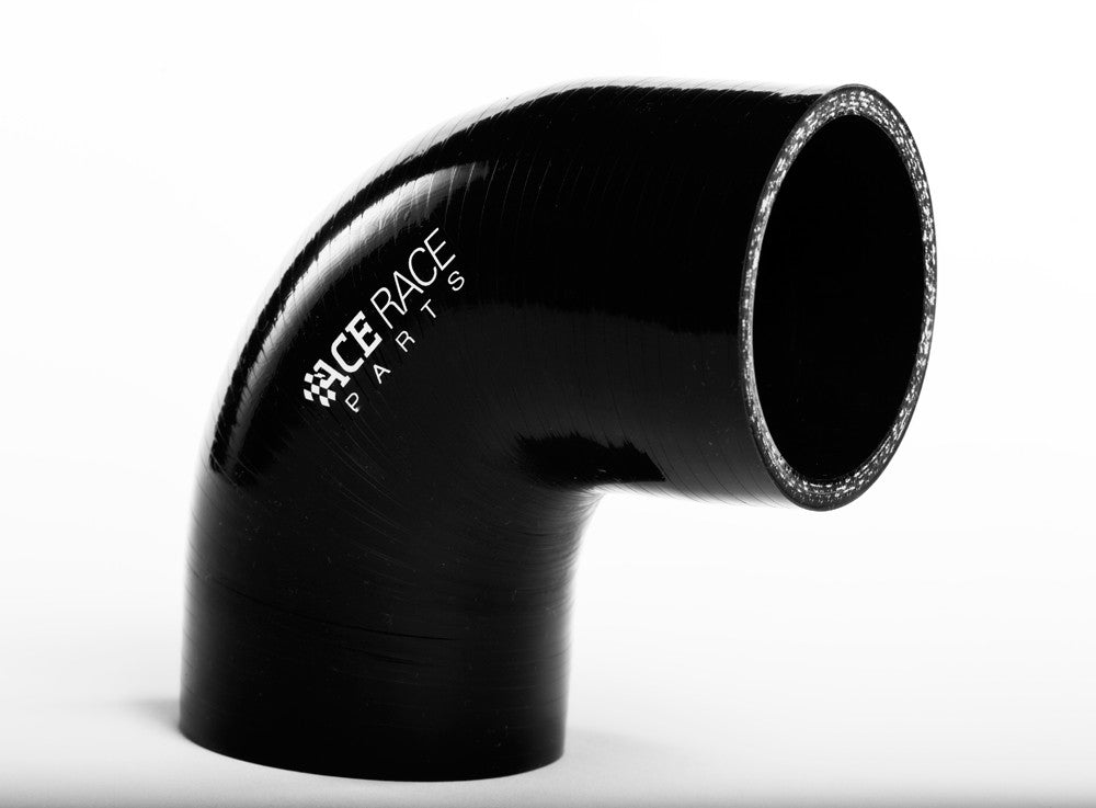 4" ID 90° Silicone Elbow With T-Bolt Clamp – 4-Ply Reinforced Black