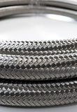 -6AN Stainless Steel Braided Flex Hose with Reinforced Rubber Liner - 5 Foot Length