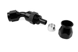 RaceFlux: PTFE 45-DEGREE Hose End Fitting, Aluminum, -6AN
