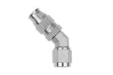 RaceFlux: PTFE 45-DEGREE Double Swivel Hose End Fitting, Stainless Steel