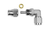 RaceFlux PTFE 90-DEGREE Double Swivel Hose End Fitting, Stainless Steel