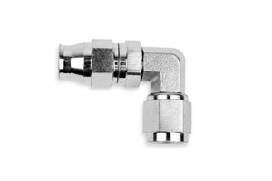 RaceFlux: PTFE 90-DEGREE Double Swivel Hose End Fitting, Steel