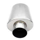 Ultra Quiet Resonator - 2.500" Inlet/Outlet x 13.75" Long - 304 Stainless