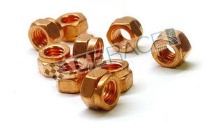 Hex Lock Nut - M8-1.25 - Copper Plate Grade 8.8 Steel